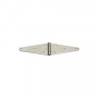 National Hardware N128-074 Strap Hinge, 2.43 in W Frame Leaf, 5.72 in H Frame Leaf, 0.01 in Thick Le