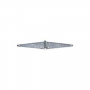 National Hardware N127-878 Strap Hinge, 3.68 in W Frame Leaf, 0.14 in Thick Leaf, Steel, Zinc, Wall 