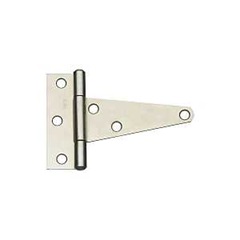 National Hardware N129-023 T-Hinge, 3.3 in W Frame Leaf, 1.127 in H Frame Leaf, Steel, Zinc, Tight P