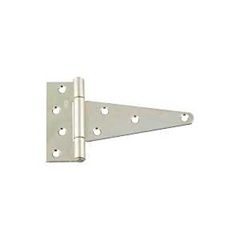 National Hardware N129-072 T-Hinge, 3-3/4 in W Frame Leaf, 1.37 in H Frame Leaf, Steel, Zinc, Tight 