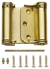 National Hardware N100-049 Spring Hinge, Steel, Satin Brass, Surface Mounting, 12 lb