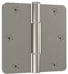 National Hardware Squeak Guard N830-450 Door Hinge, 3-1/2 in H Frame Leaf, 3/32 in Thick Frame Leaf,