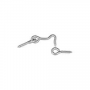 National Hardware V2000 Series N117-853 Hook and Eye, 1-1/2 in L Dimensions, Steel, Zinc, 2/PK