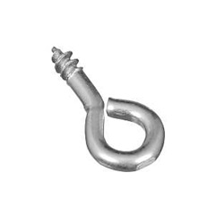 National Hardware N118-323 Screw Eye, #214-1/2, 0.08 in Dia Wire, 0.19 in L Thread, 0.62 in OAL, 10 