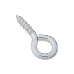 National Hardware N118-794 Screw Eye, #104, 0.216 in Dia Wire, 0.94 in L Thread, 2.06 in OAL, 75 lb 