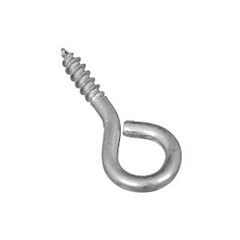 National Hardware N118-927 Screw Eye, #112, 0.105 in Dia Wire, 0.44 in L Thread, 1.12 in OAL, 10 lb 