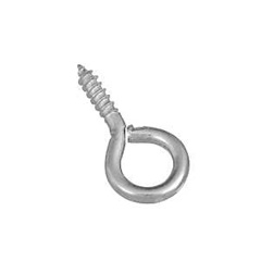 National Hardware N119-040 Screw Eye, #10, 0.56 in L Thread, 1.38 in OAL, 25 lb Working Load, Steel,