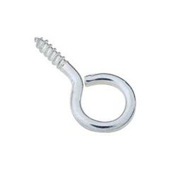 National Hardware N119-081 Screw Eye, #12, 0.44 in L Thread, 1.19 in OAL, 10 lb Working Load, Steel,
