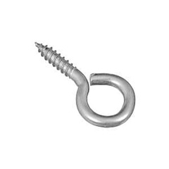 National Hardware N119-263 Screw Eye, #8, 0.69 in L Thread, 1.62 in OAL, 30 lb Working Load, Steel, 