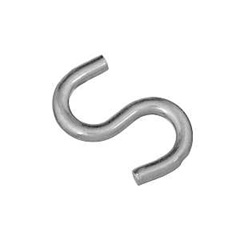 National Hardware N121-715 S-Hook, 2-1/2 in, 140 lb Working Load, 0.9 in Dia Wire, Steel, Zinc, 0.57