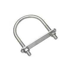 National Hardware N222-217 U-Bolt, 4-1/2 in L Inside, 3 in W Inside, 3/8-16 Thread, Steel, Zinc-Plat