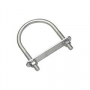 National Hardware N222-217 U-Bolt, 4-1/2 in L Inside, 3 in W Inside, 3/8-16 Thread, Steel, Zinc-Plat