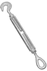 National Hardware 3272BC Series N177-493 Turnbuckle, 700 lb Working Load, 3/8 in Thread, Hook, Eye, 