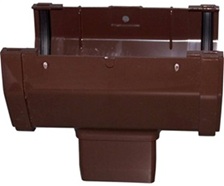 Amerimax 5 In. Center Drop Outlet For Brown Vinyl Contemporary Gutter