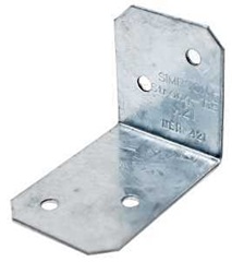 Simpson Strong-Tie A21 Angle, 2 in W, 1-1/2 in D, 1-3/8 in H, Steel, Galvanized/Zinc