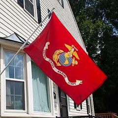 Valley Forge BTUSMC3 Military Marine Corps Flag, Nylon, 5 ft L, 3 ft W