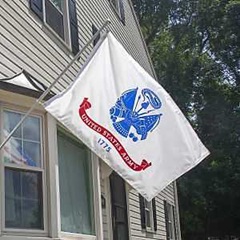 Valley Forge BTUSAM3 Military Army Flag, Nylon, White Background, 5 ft L, 3 ft W