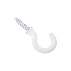 National Hardware N248-443 Cup Hook, Steel, Vinyl-Coated, 3/4 in Projection