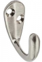 National Hardware V162 N325-506 Cloth Hook, 35 lb, 1-Hook, Zinc, Satin Nickel