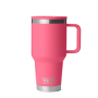 Yeti Rambler 30 oz Travel Straw Mug w/Color-Matched Straw Lid - Tropical Pink