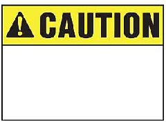 Hy-Ko 5620 Sign, CAUTION, Plastic, 10 in H x 14 in W Dimensions