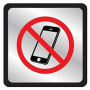Hy-Ko 496 No Cell Phones Symbol Plaque, Plastic, 4 in H x 4 in W Dimensions