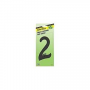 Hy-Ko BK-40/2 House Number, Character: 2, 4 in H Character, Black Character, Zinc
