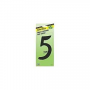 Hy-Ko BK-40 Series BK-40/5 House Number, Character: 5, 4 in H Character, Black Character, Zinc