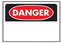 Hy-Ko 5230 Sign, DANGER, Plastic, 10 in H x 14 in W Dimensions