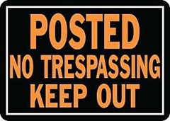 Hy-Ko Hy-Glo Series 813 Identification Sign, Rectangular, POSTED NO TRESPASSING KEEP OUT, Fluorescen