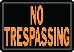 Hy-Ko Hy-Glo Series 804 Identification Sign, Rectangular, NO TRESPASSING, Fluorescent Orange Legend,