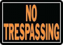 Hy-Ko Hy-Glo Series 804 Identification Sign, Rectangular, NO TRESPASSING, Fluorescent Orange Legend,