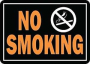 Hy-Ko Hy-Glo Series 811 Identification Sign, 9-1/4 x 14 in Dimensions, Rectangular, NO SMOKING, Blac