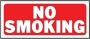Hy-Ko 23003 Fence Sign, Rectangular, NO SMOKING, White Legend, Red Background, Plastic, 6 in H x 14 