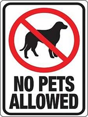 Hy-Ko 20616 Identification Sign, Rectangular, NO PETS ALLOWED, Black/Red Legend, White Background, P