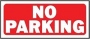 Hy-Ko 23002 Fence Sign, Rectangular, NO PARKING, White Legend, Red Background, Plastic, 6 in H x 14 
