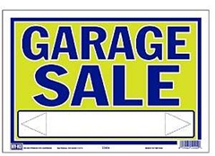 Hy-Ko 22404 Neon Sign, GARAGE SALE, Blue Legend, Yellow Background, Plastic, 9 in H x 13 in W Dimens