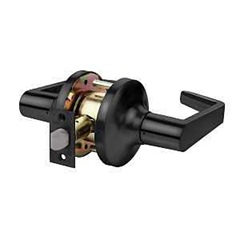 Tell Manufacturing LC2400 Series CL102903 Passage Lever, Matte Black, Lever Handle, Steel, Left, Rig