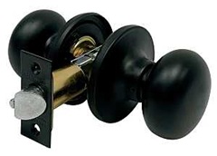 ProSource TFX930BSR4V24 Passage Knob, Metal, Matte Black, 2-3/8 to 2-3/4 in Backset, 1-3/8 to 1-3/4 