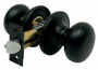 ProSource TFX930BSR4V24 Passage Knob, Metal, Matte Black, 2-3/8 to 2-3/4 in Backset, 1-3/8 to 1-3/4 