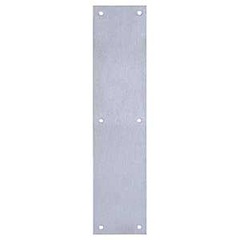 Tell Manufacturing DT100072 Push Plate, Aluminum/Steel, Satin, 15 in L, 3-1/2 in W, 0.05 ga Thick