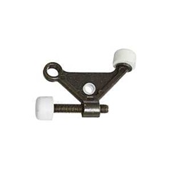 National Hardware N159-046 Hinge Pin Door Stop, 1-7/8 in Projection, Zinc, Antique Brass