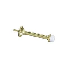 National Hardware N199-372 Door Stop, 3 in Projection, Rubber/Zinc, Brass