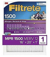 Filtrete Allergen, Bacteria & Virus 1500 Allergen Air Filter, 16 in x 20 in x 1 in