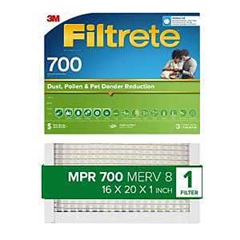 Filtrete Dust, Pollen & Pet Dander Reduction 700 Air Filter, 16 in x 20 in x 1 in