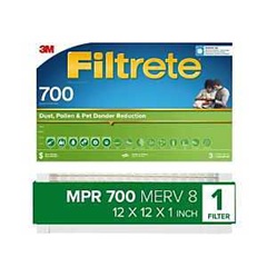 Filtrete Dust, Pollen & Pet Dander Reduction 700 Air Filter, 12 in x 12 in x 1 in