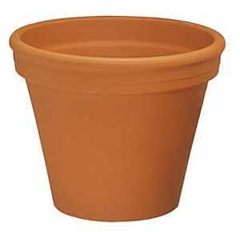 Border Concepts 800119 German Standard Pot, 12-1/4 in Dia, 9-3/4 in H, Clay, Terracotta