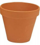 Ceramo S-8 Pot, 7-3/4 in Dia, 6-3/4 in H, Flower Design, Red Clay