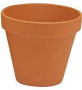 Ceramo S-6 Pot, 6 in Dia, 5-1/4 in H, Flower Design, Red Clay