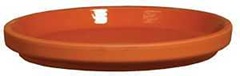 BCI German Terracotta 801691 Waterproof Saucer, 9-1/2 in W, Clay, Red